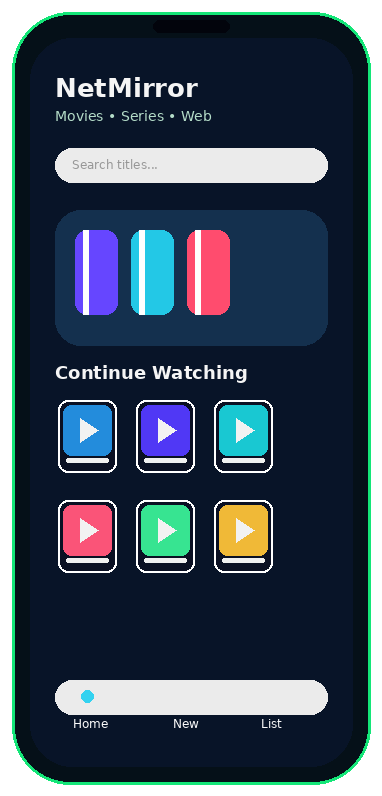 NetMirror mobile app preview